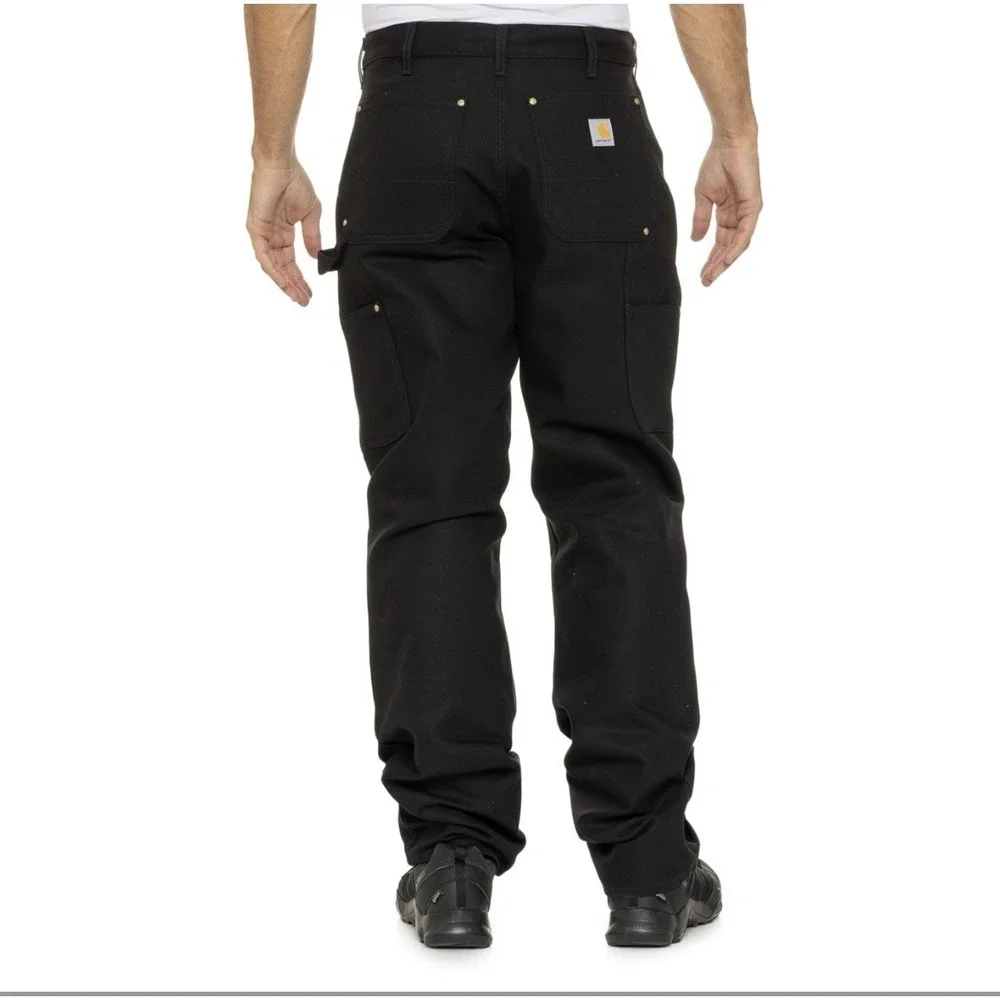 Carhartt Loose Fit Firm Duck Double-front Knee Utility Work Pants Black 44x32